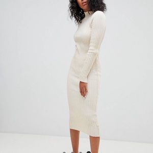 Asos design misi dress in ribbed knit 🧶